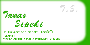 tamas sipeki business card